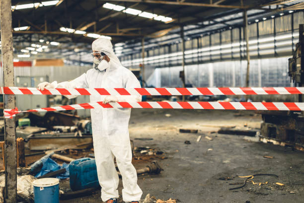 Professional Biohazard Cleanup technician working in Genoa, OH